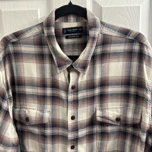 Men's LUCKY BRAND Long Sleeve Plaid Button Up Shirt - Classic Fit Size XXL
